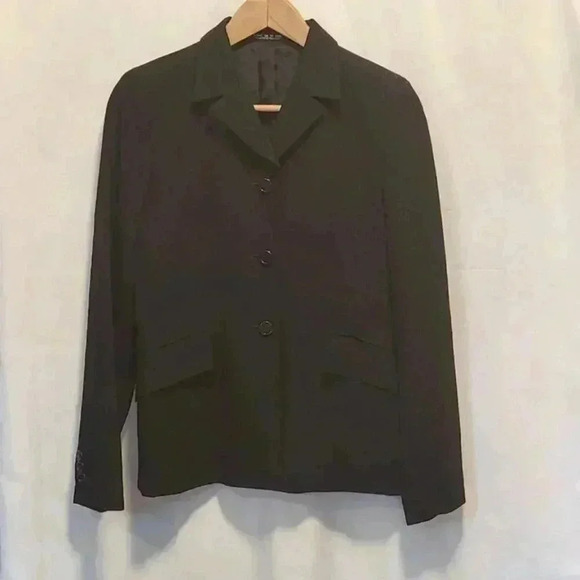Comme Ca Du‎ Mode Women's Blazer Size M Black Three Button Pockets 00-80GA08 - Picture 1 of 10